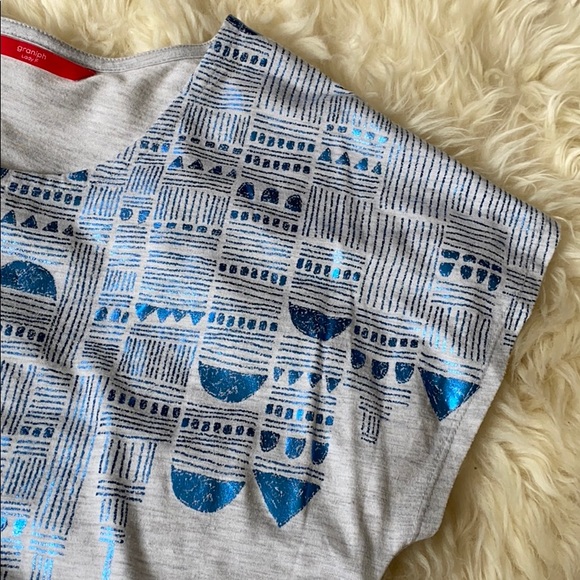 Graniph metallic tribal pattern T-shirt dress with pockets - Picture 10 of 11